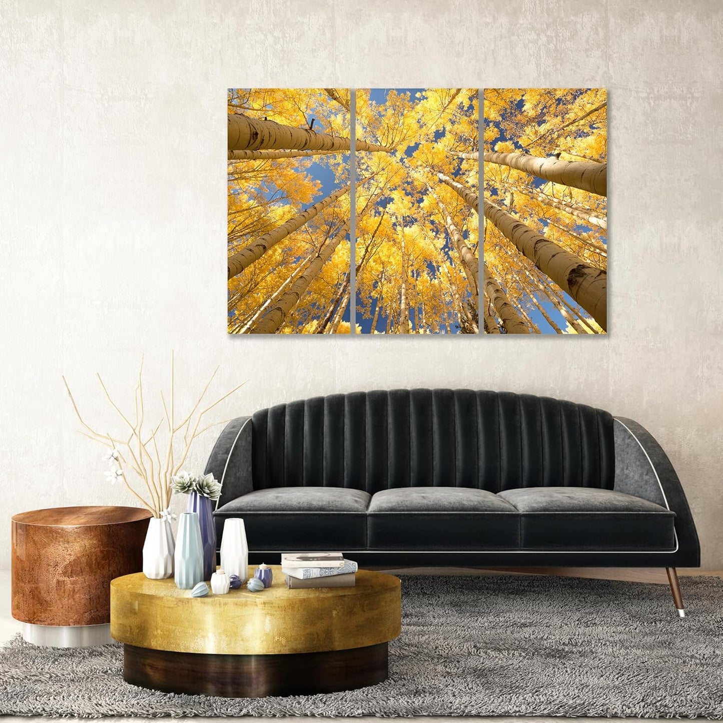 Nature Wall Art Prints - Ocean Forest Mountain Lake Canvas Landscapes - Small to Extra Large Living Room Bedroom Kitchen Bathroom Décor (Reaching for the Sky, 47L" x 71W" - 3 panels)