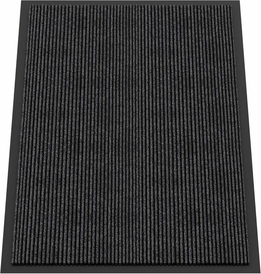 Indoor Outdoor Door Mat, 4’ x 3' Doormat for Entryway, Rubber Backing Non Slip Front Door Mat Outside Entrance, Super Absorbent Commercial Floor Mat for Home Office