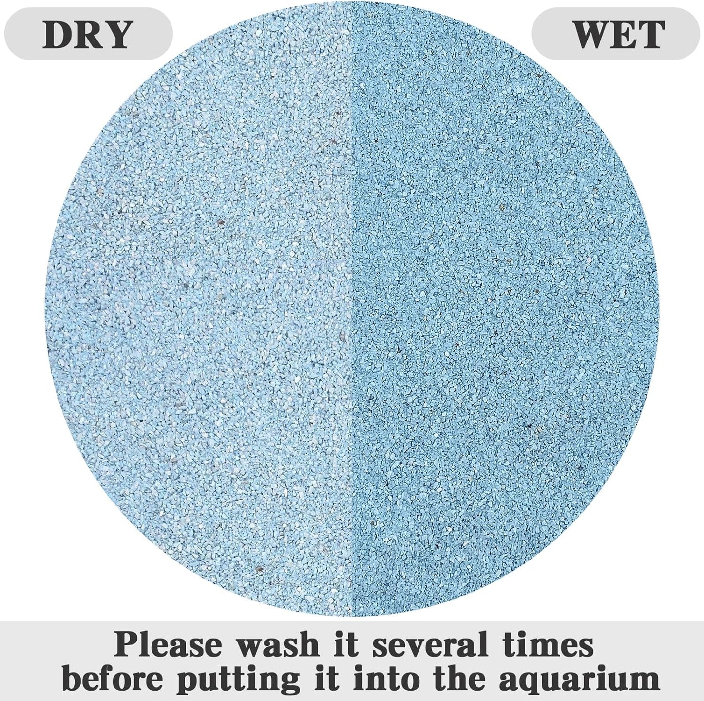 20 lbs Aquarium Blue Sand, 0.4-0.8 mm Decorative Sand for Aquarium, Fish Tank, Candle, Vase, Wedding Ceremony, Arts Crafts and Bowl Fillers