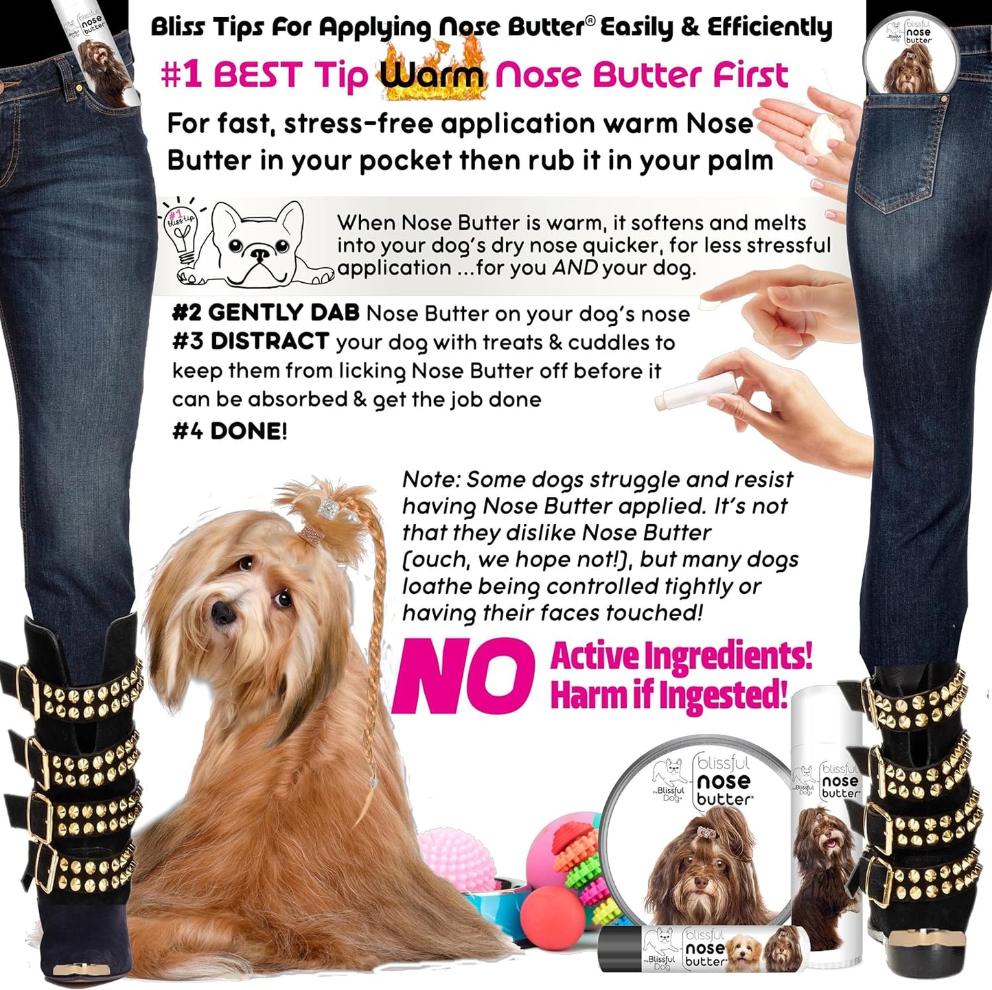 The Blissful Dog Havanese Unscented Nose Butter - Dog Nose Butter, 4 Ounce