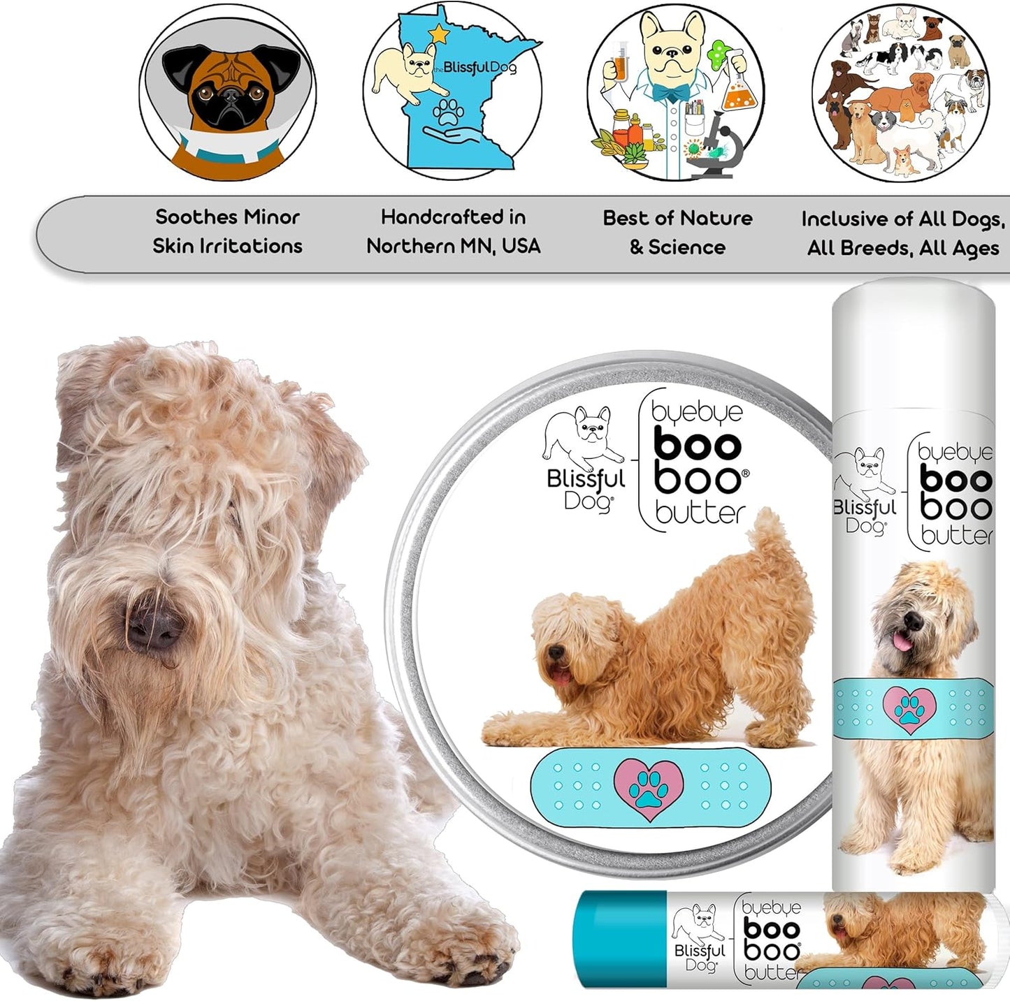 The Blissful Dog Soft Coated Wheaten Terrier Boo Boo Butter, 16 Ounce
