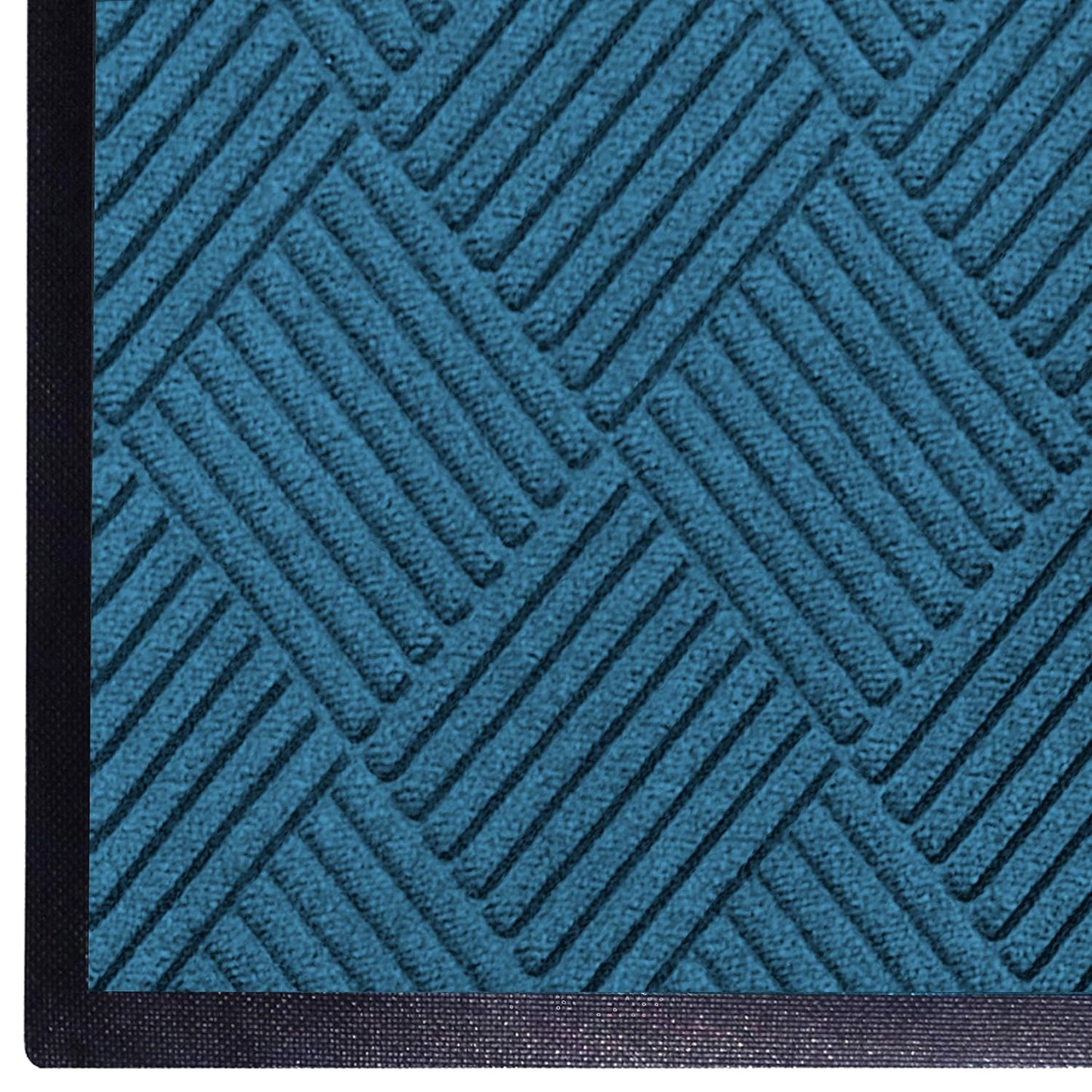 M+A Matting WaterHog Diamond | Commercial-Grade Entrance Mat with Rubber Border – Indoor/Outdoor, Quick Drying, Stain Resistant Door Mat (Medium Blue, 2' x 3')