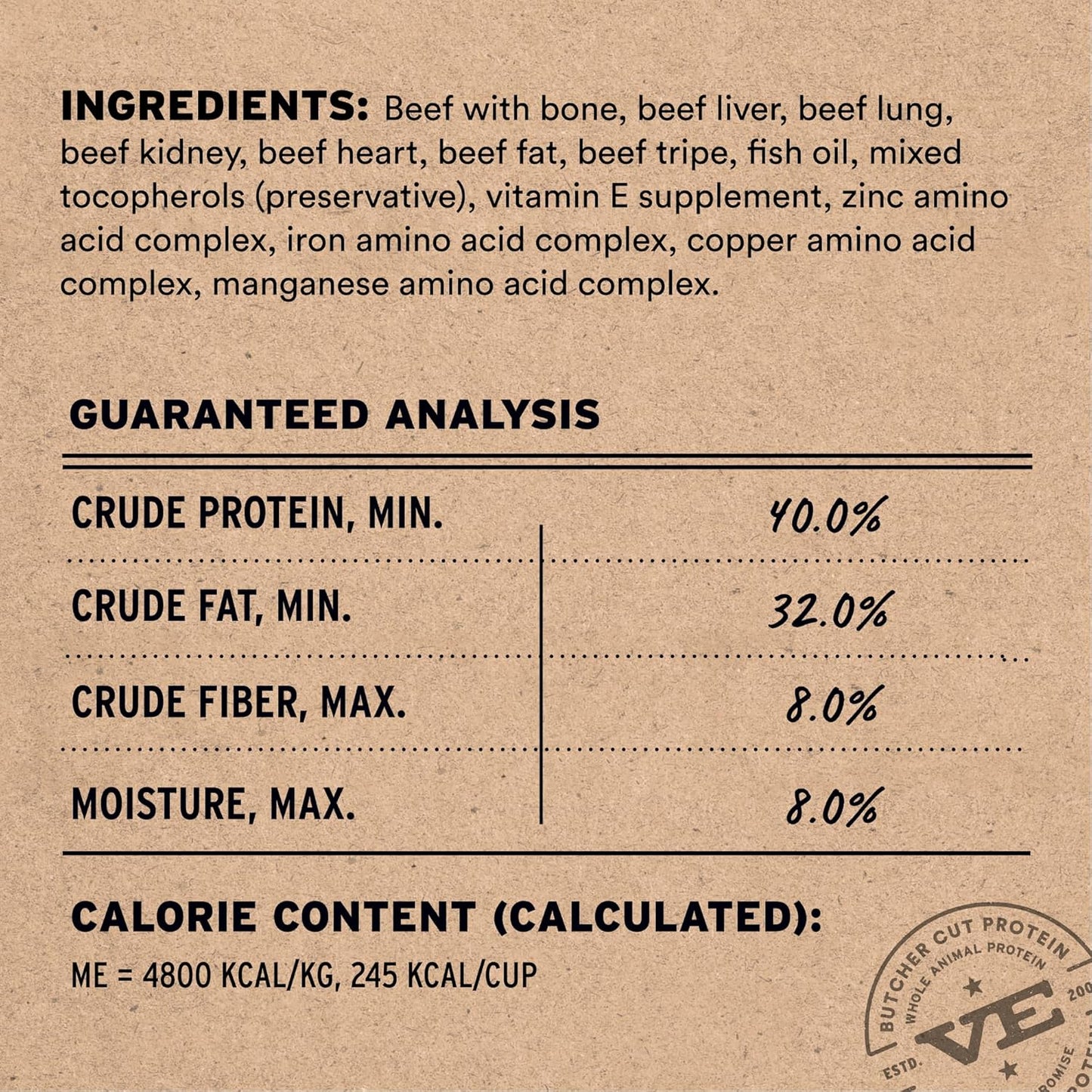 Vital Essentials Freeze-Dried Raw Beef Meal or Mixer Dog Food Crunchy Mini Nibs, 14 oz